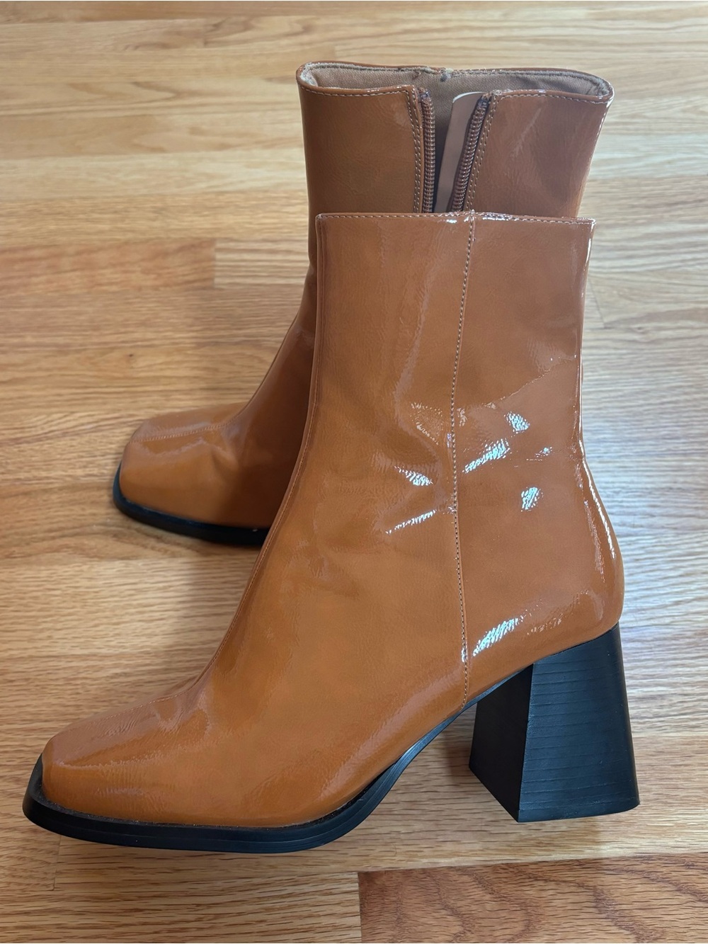 Band of the Free Brown Patent Boots